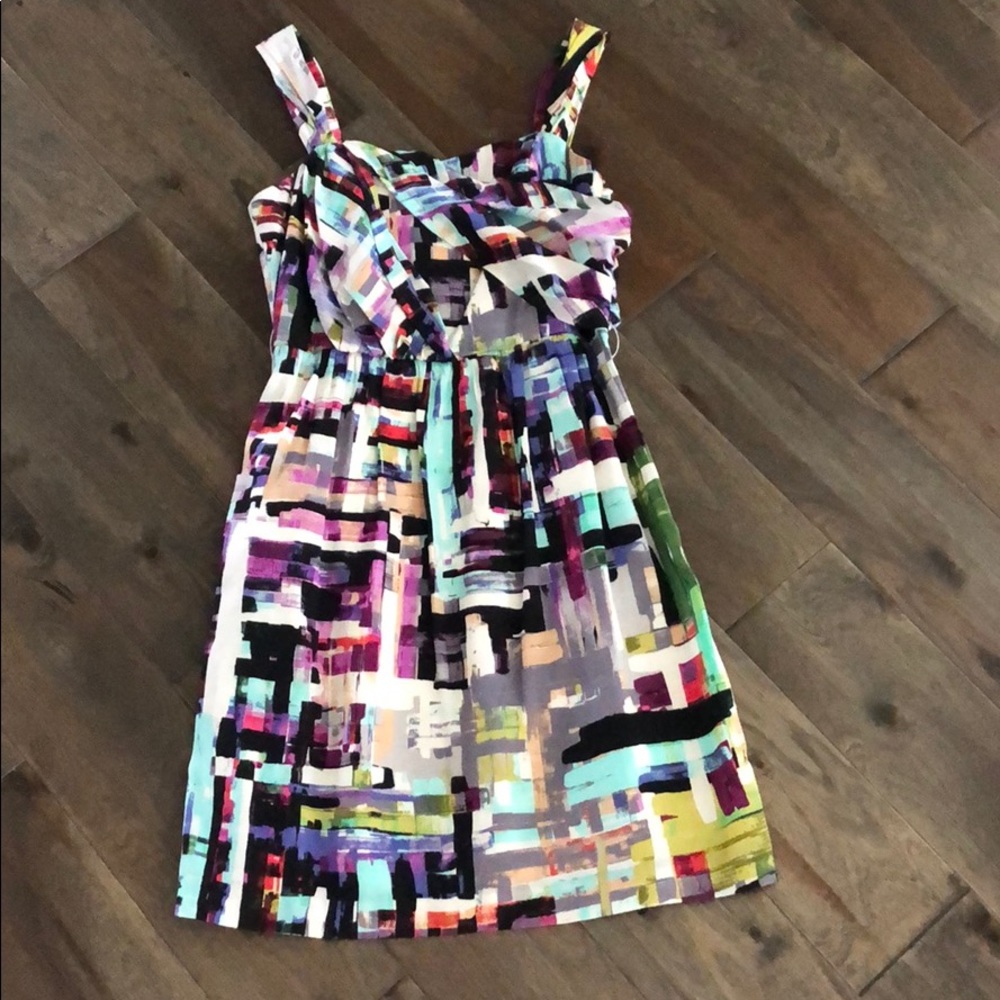 Ali Ro abstract print mini dress